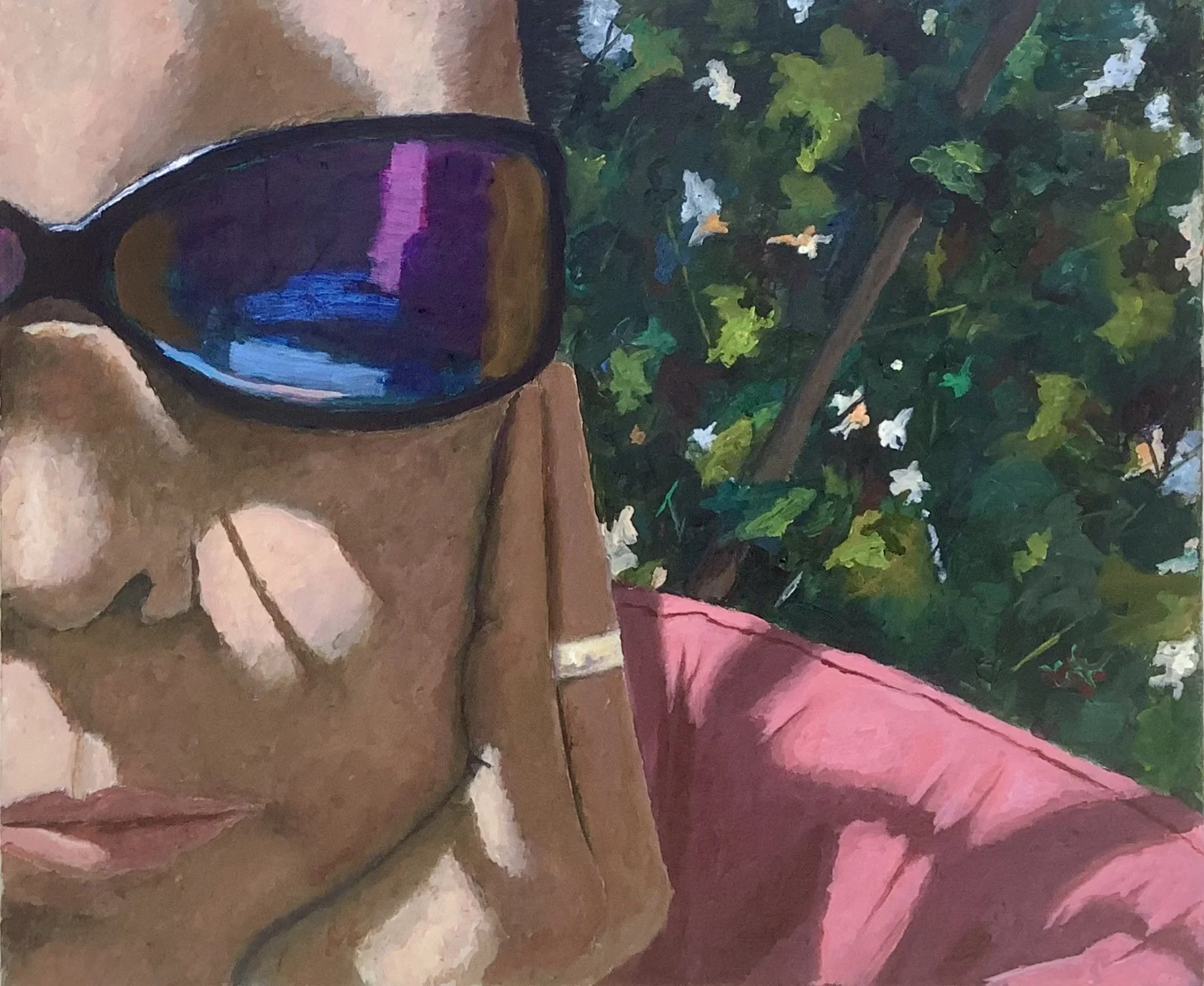 Haggerty at Maxines 20" X 24" acrylic on canvas; July 2026 $800