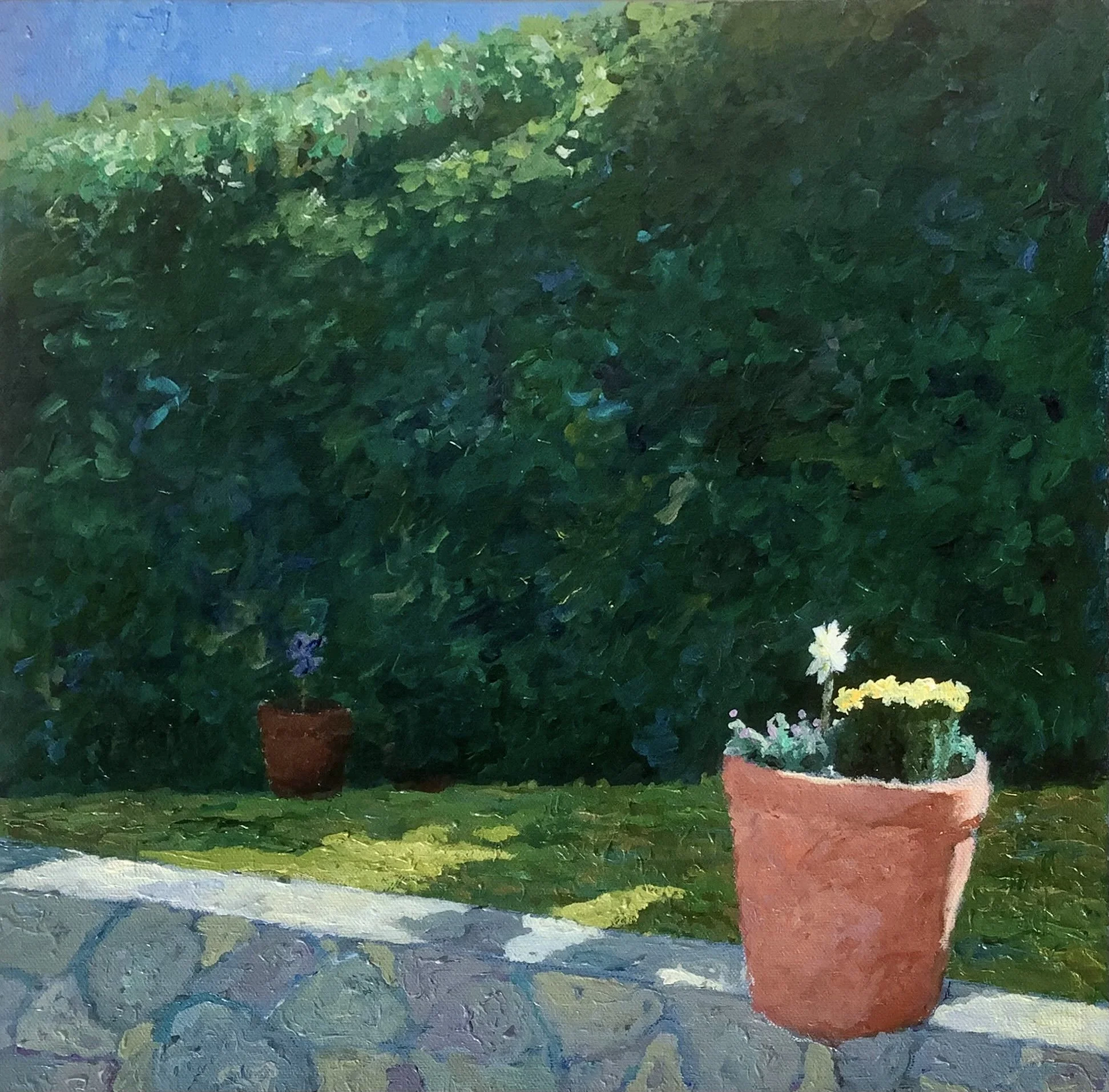 Two Flowerpots 16" X 16" acrylic on canvas; March 2026 $500