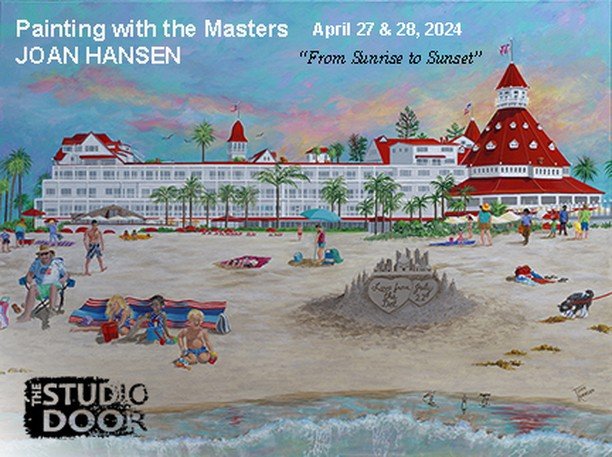 One week from today! Sign up now. 

Painting with the Masters w/ Joan Hansen
&quot;From Sunrise to Sunset: A Two-Day Workshop with Joan Hansen&quot;
Dates: April 27 &amp; 28
Location: The Studio Door, San Diego, CA
Time: 10:00 AM - 2:00 PM

Join awar