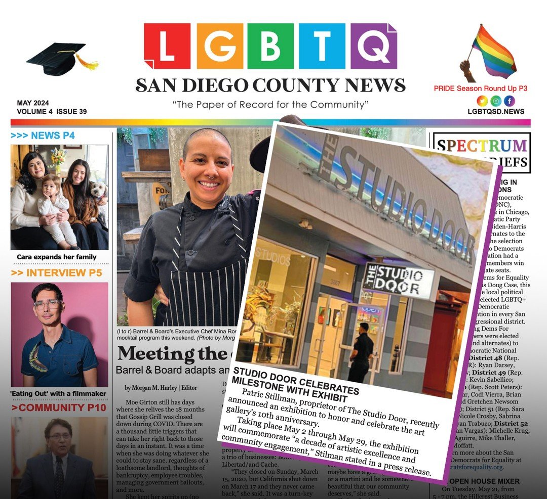 Thank you to @lgbtqsdnews for sharing our anniversary milestone! Pick up the press in the community or read it online. Visit their Instagram account to learn more!