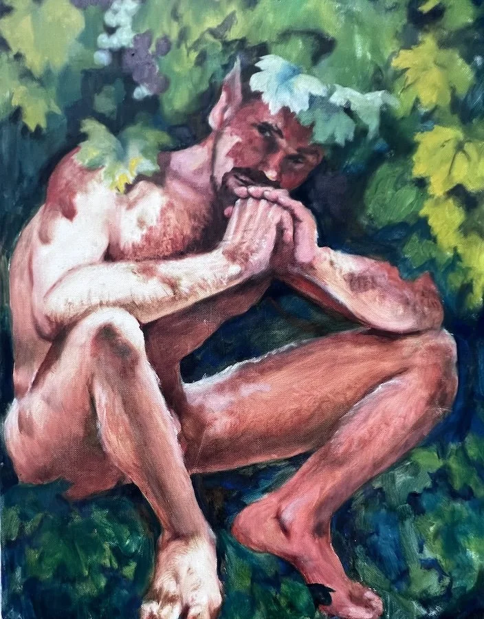Pan in the Woods by Valentine Hooven