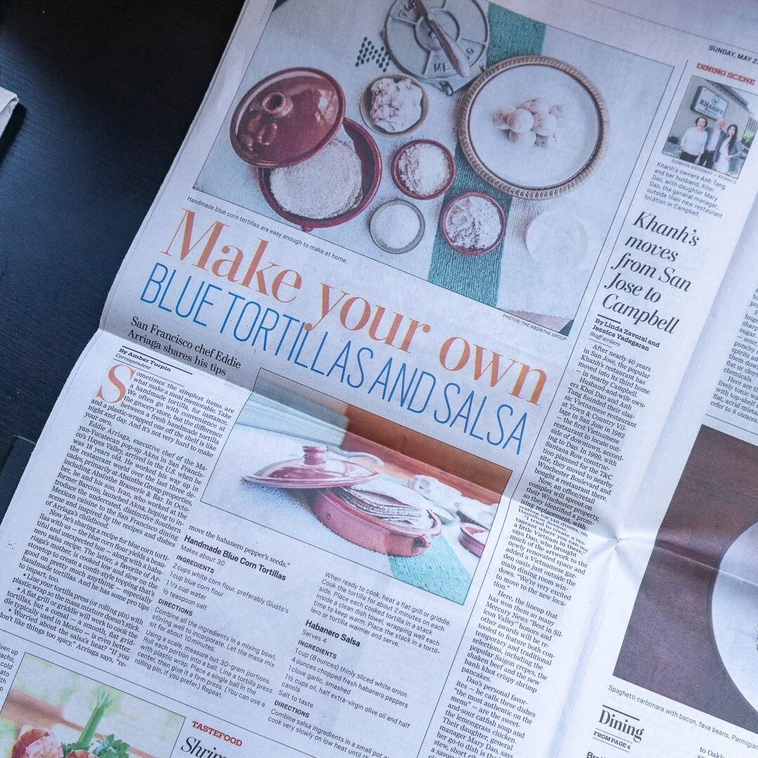 A little while back Chef Eddie's recipe for our blue corn tortillas and habanero salsa made it into the @mercnews - thanks so much for getting those recipe deets from us!
.
.
.
.
#recipe #mercurynews #sfeats #sffoodie #sfrestaurants #sanfrancisco #ha