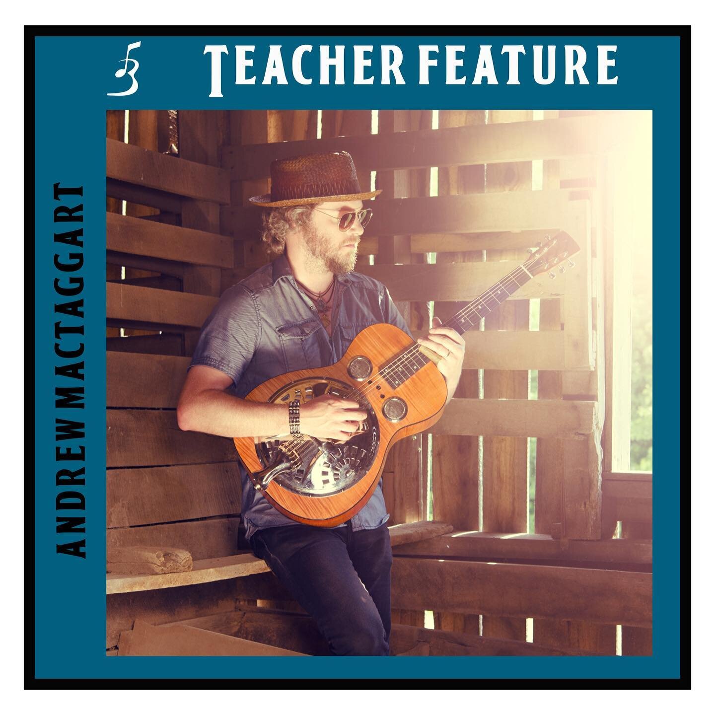 Today&rsquo;s #TeacherFeature is our very own Founder &amp; Instructor Andrew Mactaggart!!!
Andrew has a couple of prime time spots available if anyone is thinking of taking a few guitar lessons... email us at burlingtonemusic@gmail.com for available