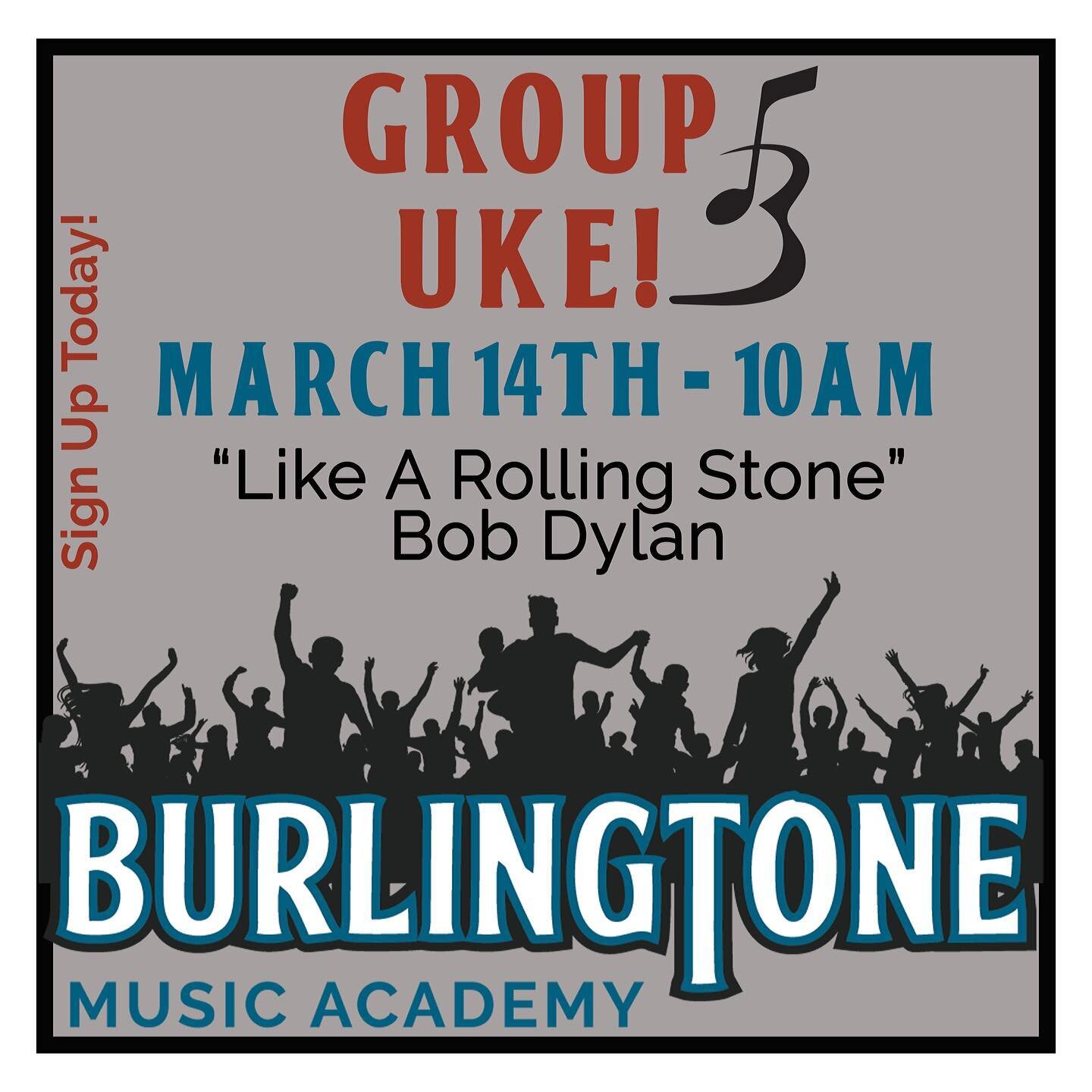 Tomorrow the class is going to read this great Dylan classic as a number chart!!
Don&rsquo;t miss it! (And don&rsquo;t forget to set your clocks forward! 😉)
See you all tomorrow @ 10am.

#groupukulelelessons #likearollingstone  #onlinemusiclessons #