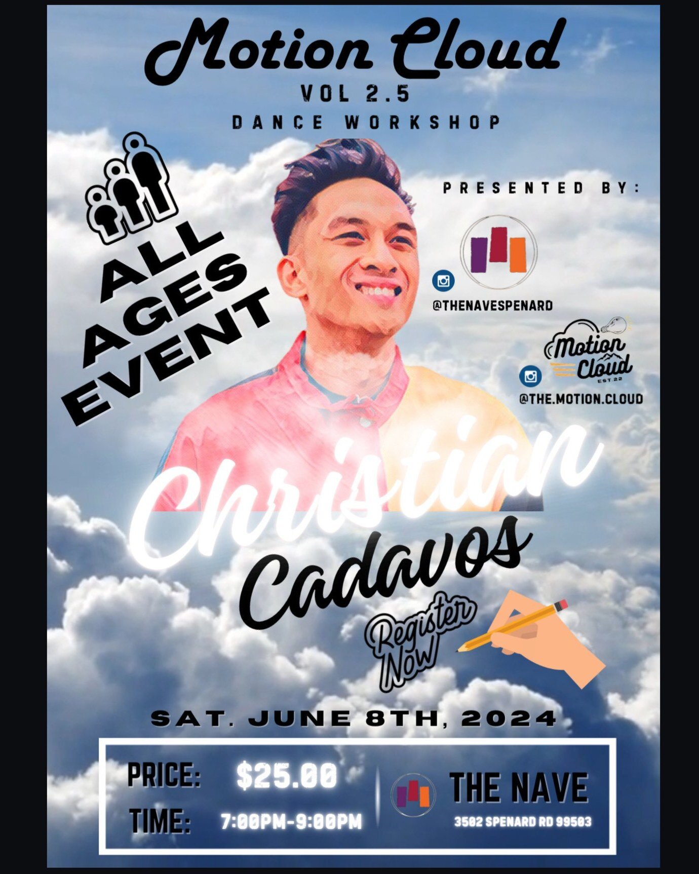 ✨ANNOUNCEMENT: This JUNE 8th, 2024, The Nave is partnering with local dance instructor Christian Cadavos, creative director of @the.motion.cloud for an all-ages, community dance class open to all experience levels! 

✨Visit the link in our bio to reg