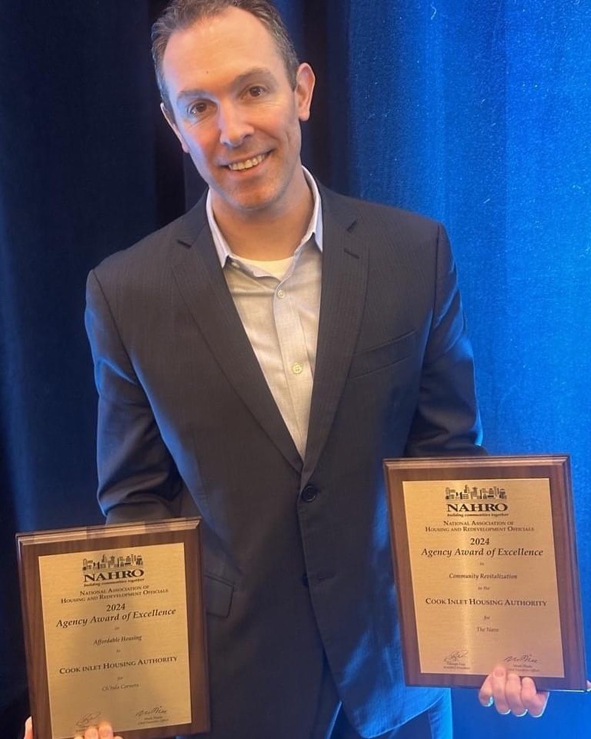 This week, Cook Inlet Housing Authority was honored during the National Association of Housing and Redevelopment Officials (NAHRO) Annual Conference in Washington, DC with two Awards of Excellence. These awards celebrate outstanding innovators and ac