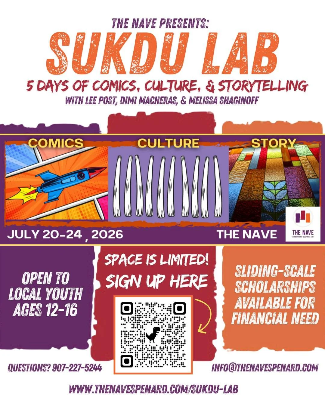 Thanks to all who came out for ABCO&rsquo;s Spring Concert (and all the anime hits!) this past weekend at The Nave. If you love anime, perhaps you might consider learning to create your own comics with us this summer! 
Local youth ages 12-16 are invi