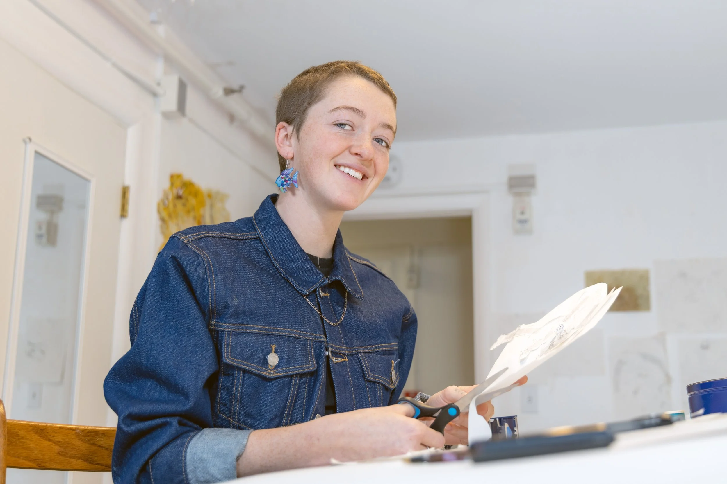 Cecilia Karoly-Lister in her studio at The Nave.