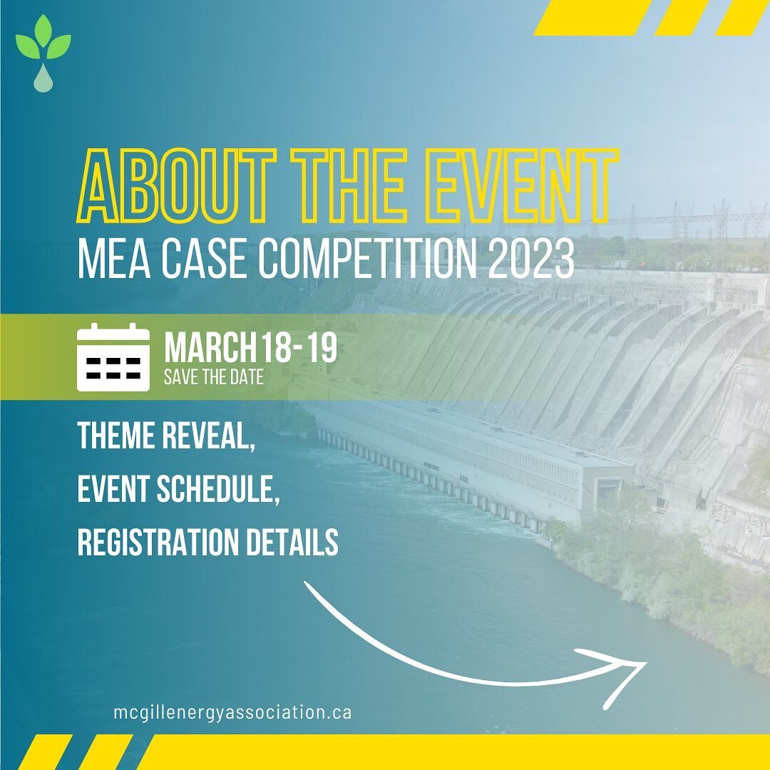 MEA x HQ 2023

More information on our very first case competition happening this March 18-19!

This year&rsquo;s topic: Achieving Net Zero by Tackling Scope 3 Emissions

With partners: Hydro-Quebec ⚡️, Cascades ♻️, Metro 🛒 and Radio-Canada 📡 !

Th