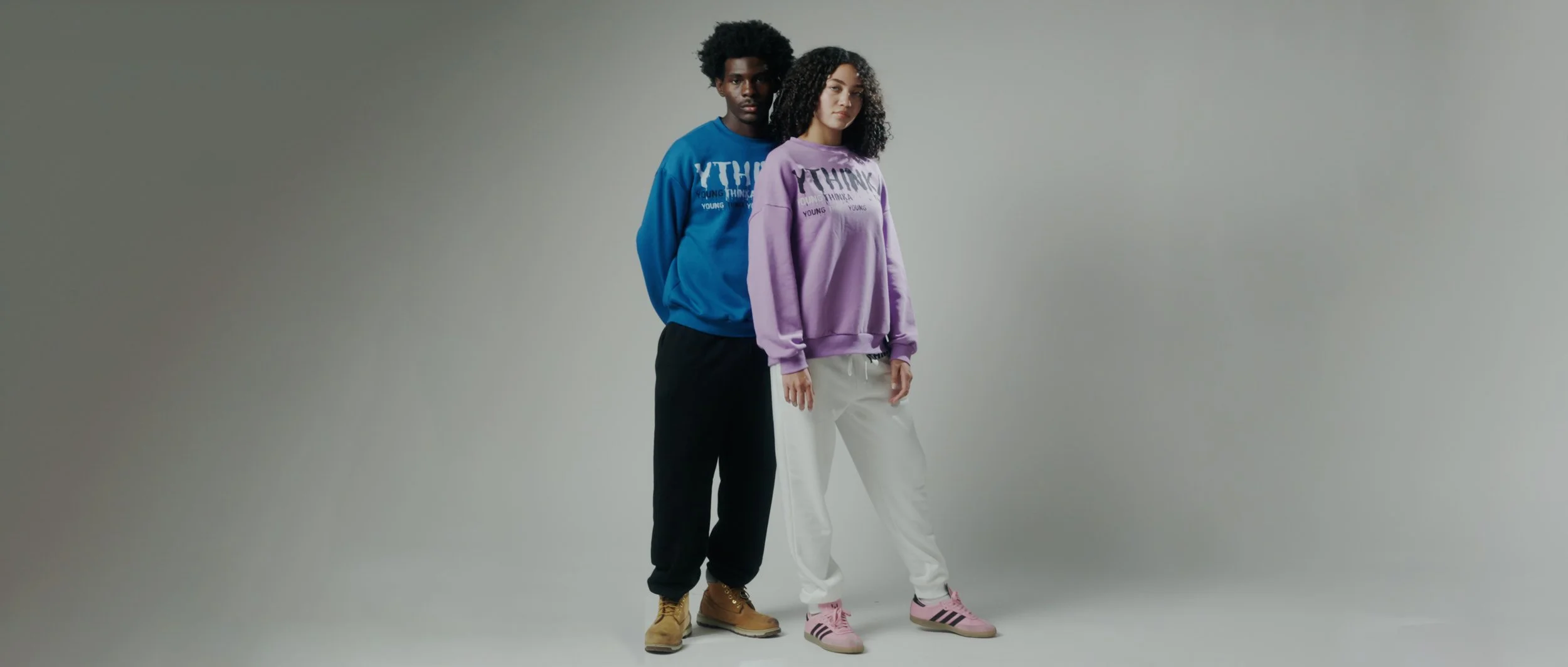 two models posing in studio