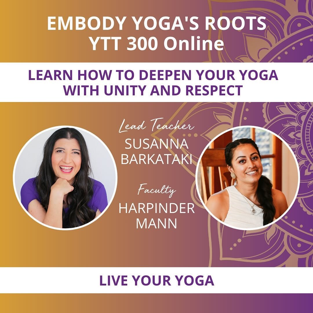 I am honored to be a guest teacher for @susannabarkataki&rsquo;s online 300-hour Yoga Teacher Training 🙏🏽✨🧘🏽&zwj;♀️

I will be leading a workshop on Teaching Yoga with Integrity: Dismantling Appropriation and Honoring Yoga&rsquo;s Roots. 

Studyi
