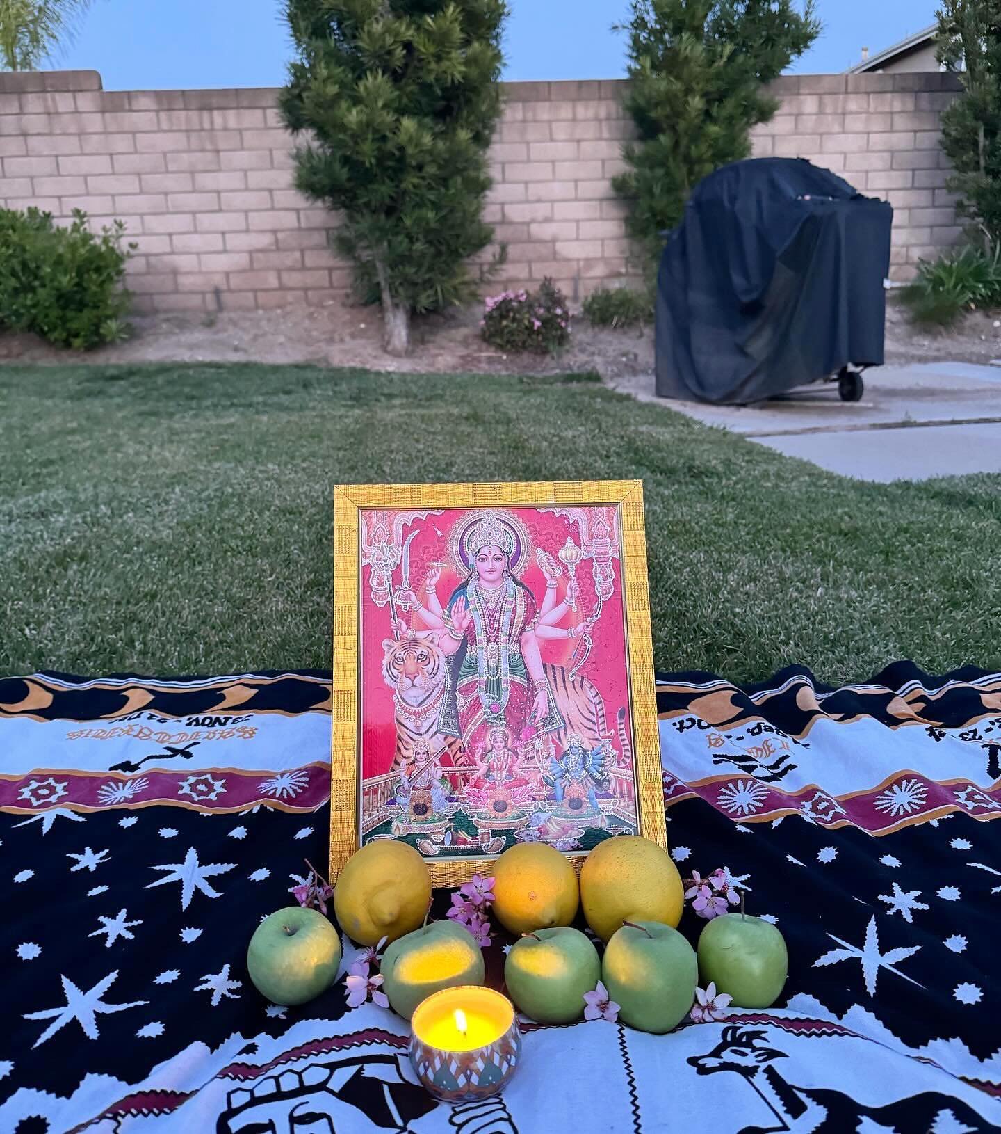 Chaitra Navarātri&nbsp;🌹🌹🌹

A time of devotion to the divine mother for 9 nights. 

This is my first year celebrating and chanting daily in devotion to the goddesses Durga Ma, Kali, Lakshmi, and Saraswati. 

It was so sweet to begin the first day 