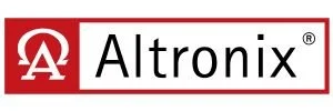 Altronix logo with red symbol and black text on a white background
