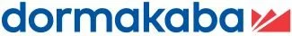 Dormakaba logo with blue text and red graphic element