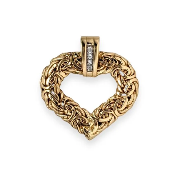 Byzantine Diamond Heart Pendant