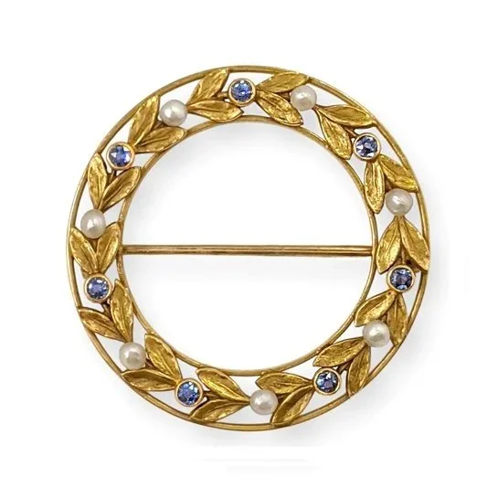 Golden Laurel Brooch