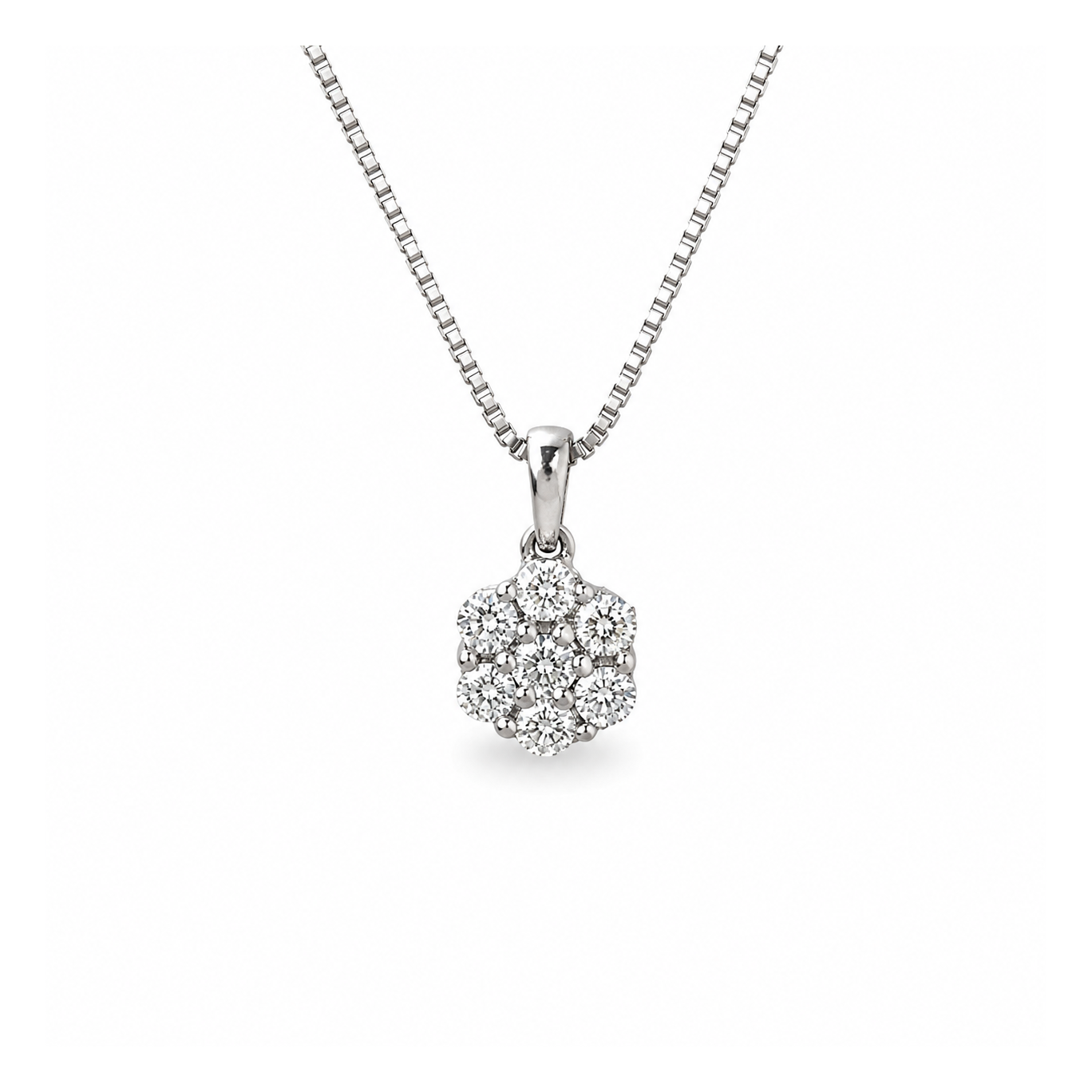 Sparkling Cluster Necklace