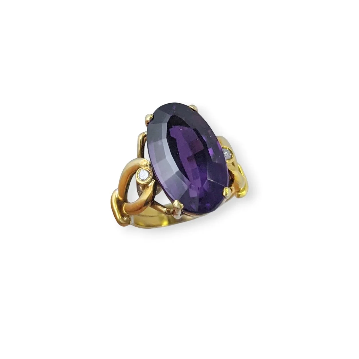 Amethyst & Diamond Ring