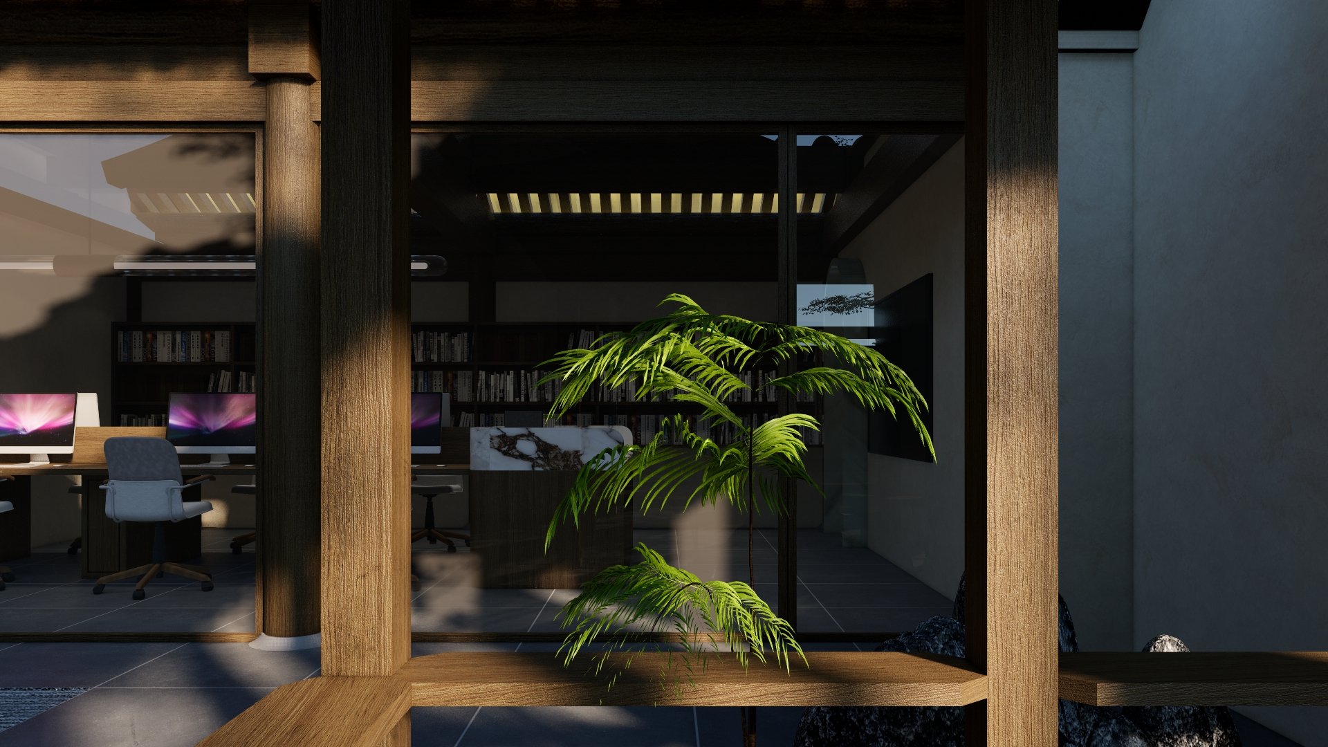 The hand-chaoshou verandah