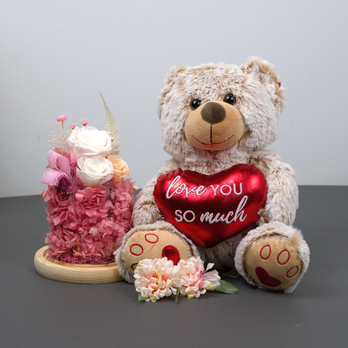 Everlasting Love Hamper – Preserved Roses & Teddy Bear Gift Set