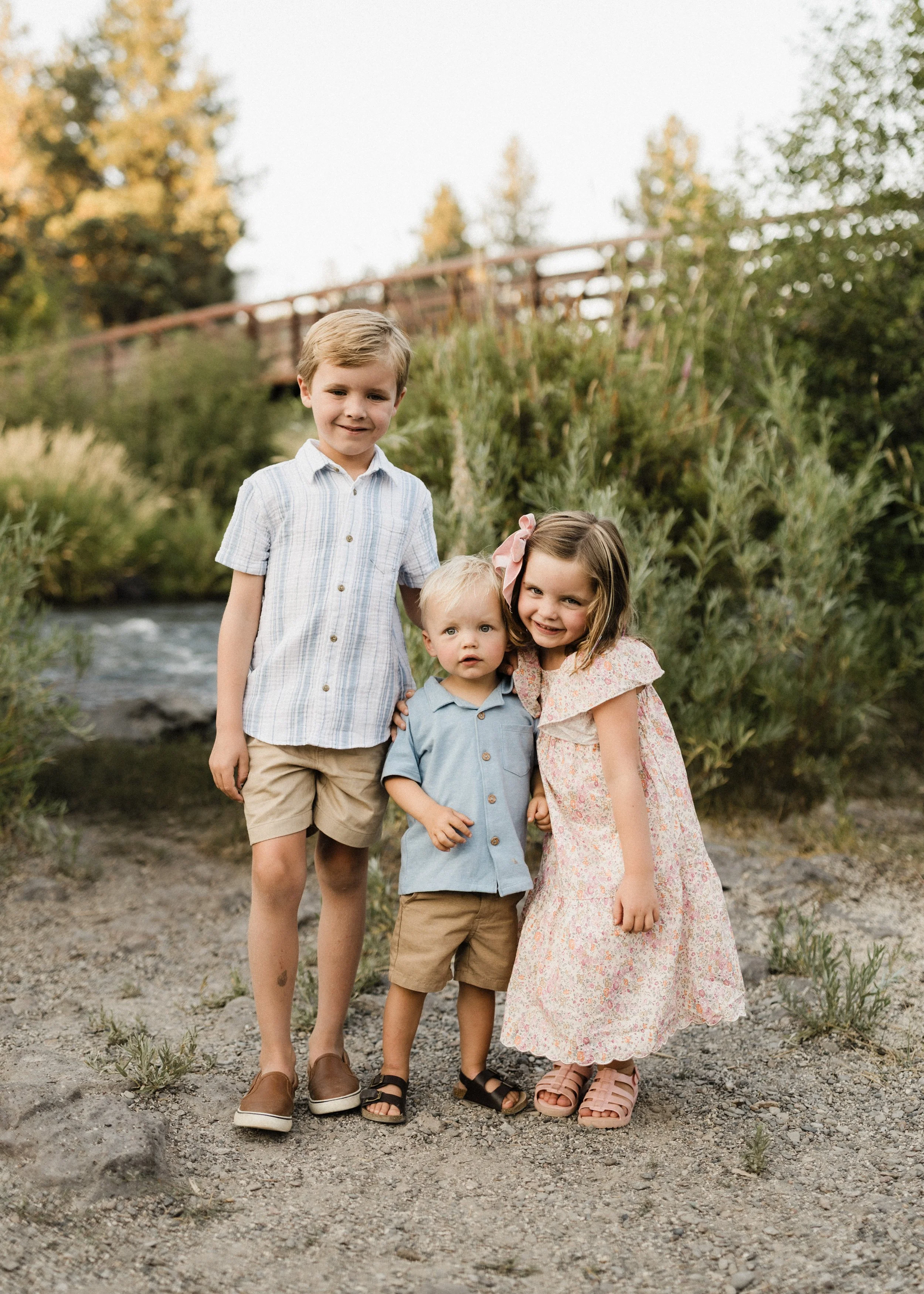 Golden Hour Cousins Session at Sawyer Park in Bend, Oregon