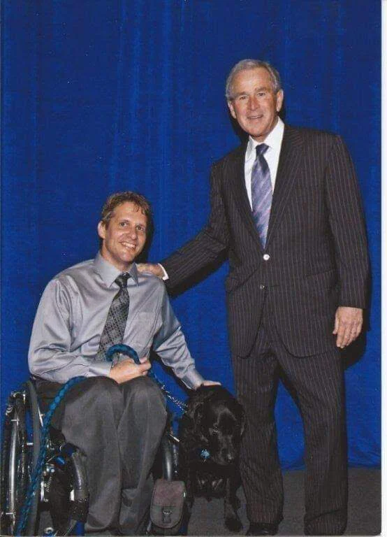 Jason Morgan and Napal with President George Bush
