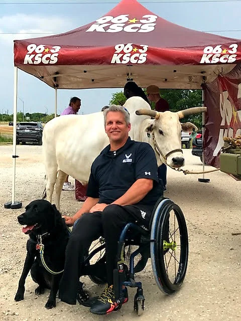 Jason and Rue with the bull “Widowmaker”