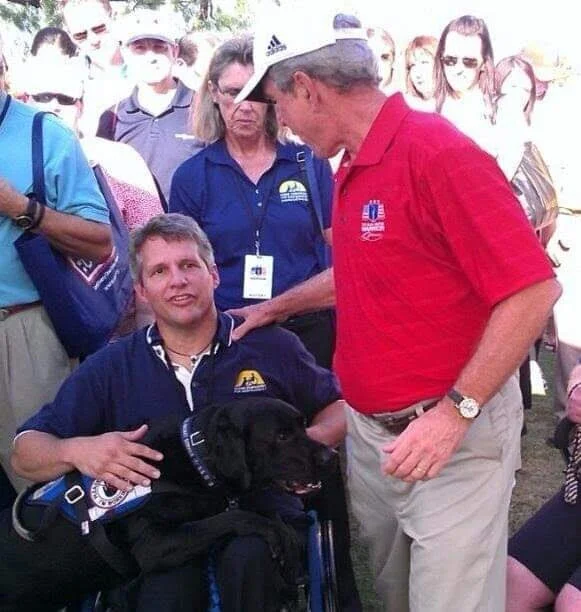 Jason and Napal with President George Bush