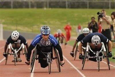 Jason racing in the Warrior Games