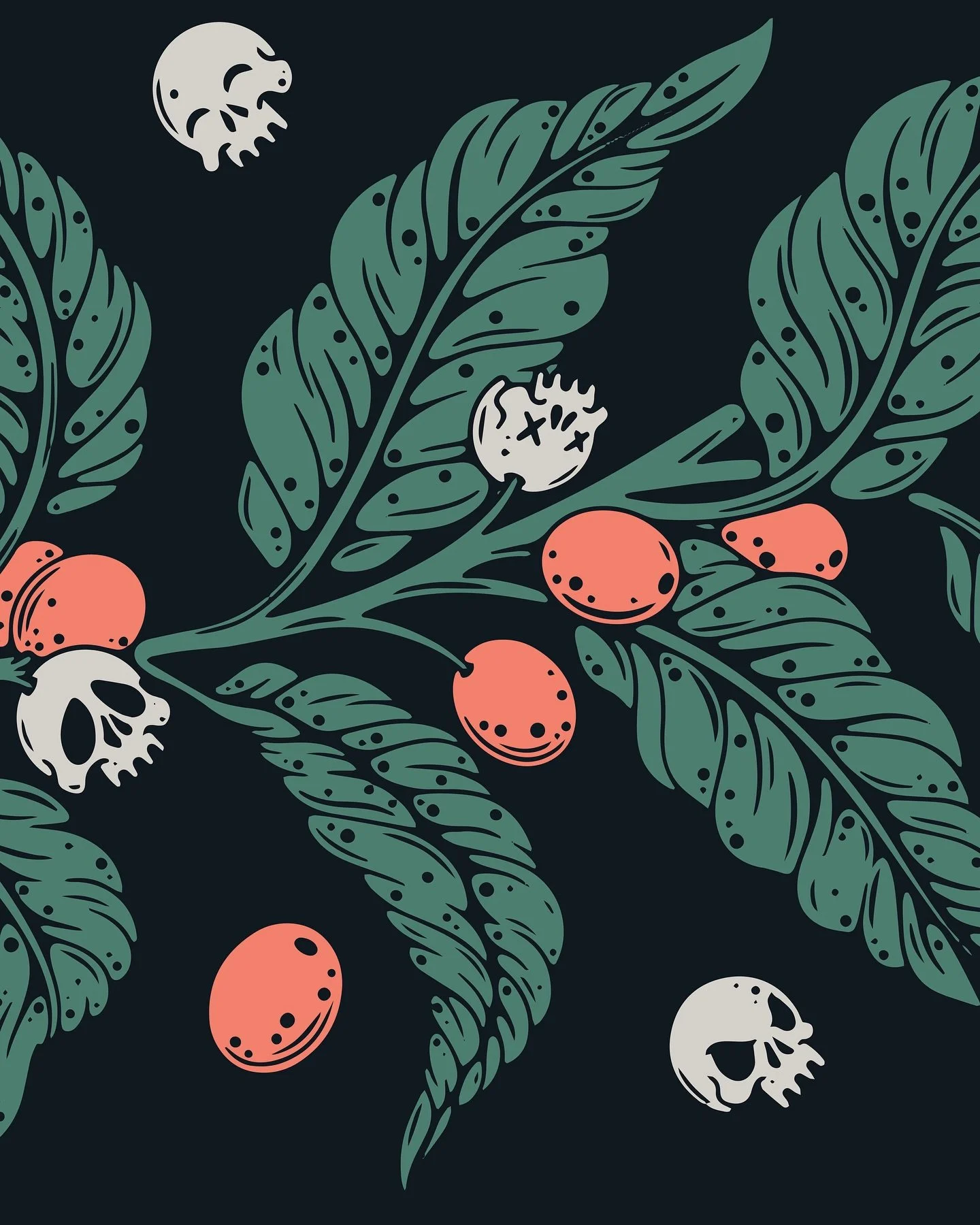 Coffee Cherry Skulls 🍒 💀