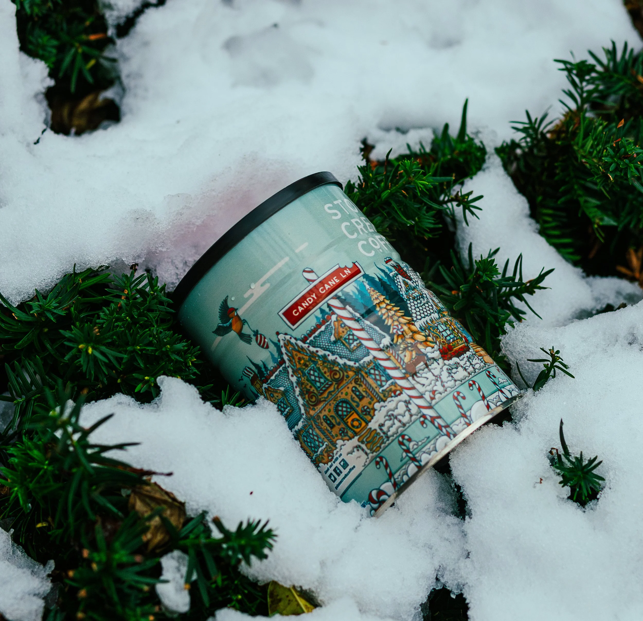 Candy Cane Lane Tin in snow.jpg