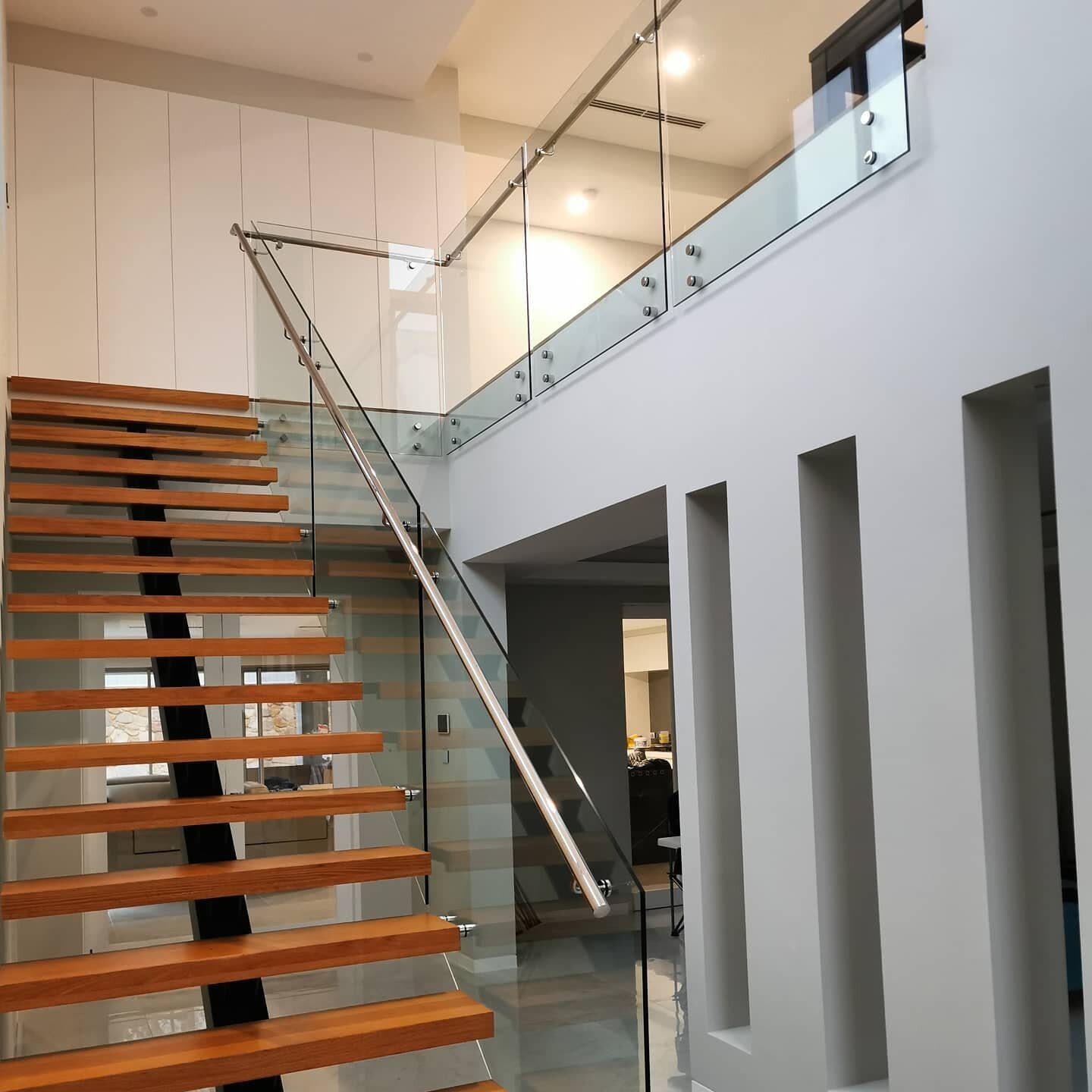 Custom Side mounted Frameless glass balustrade