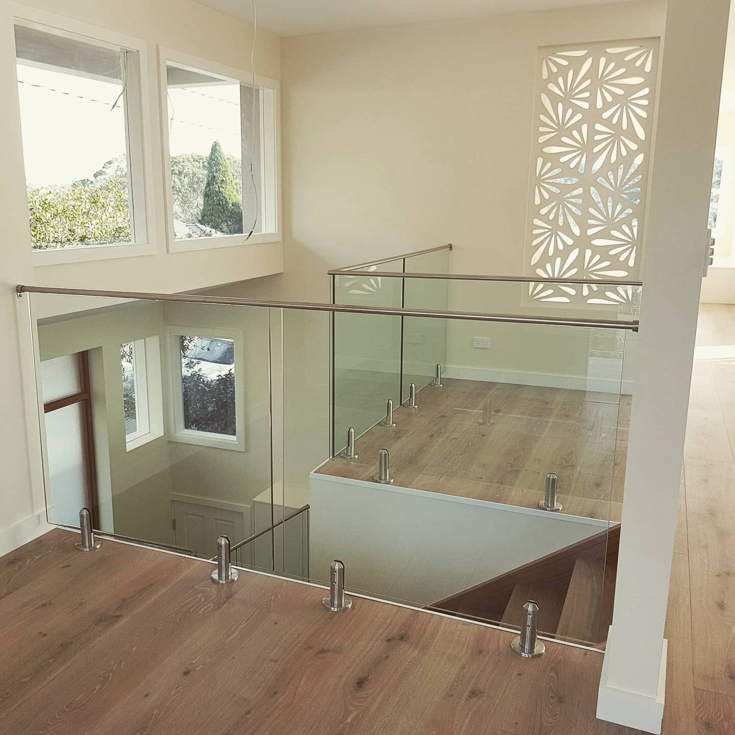 Frameless glass balustrading is a great way to create a modern open feel in any area