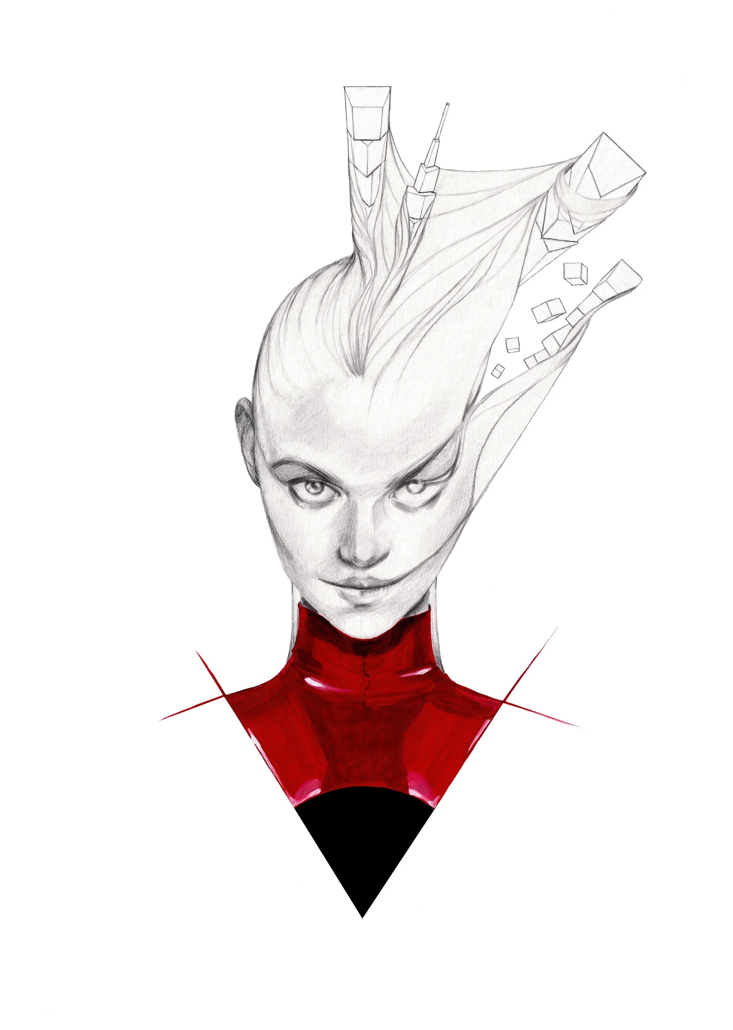 "Distortions" - (graphite and acrylics).