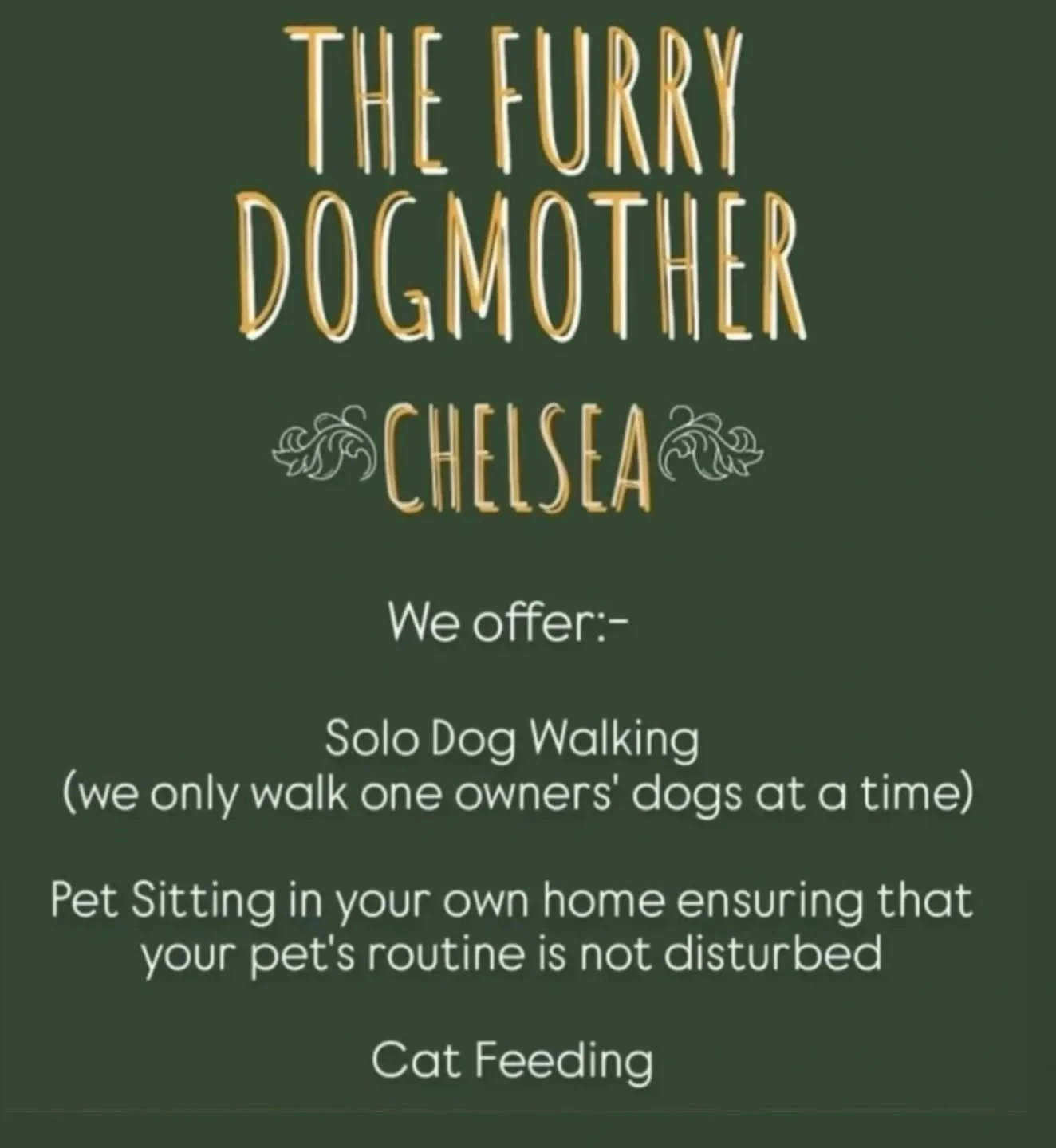 It's a really busy time for us in the run up to Christmas with people organising meeting up with friends before the big day &amp;, of course, running around buying presents!

We're available for day sitting in your home from 2hrs and upwards. To find