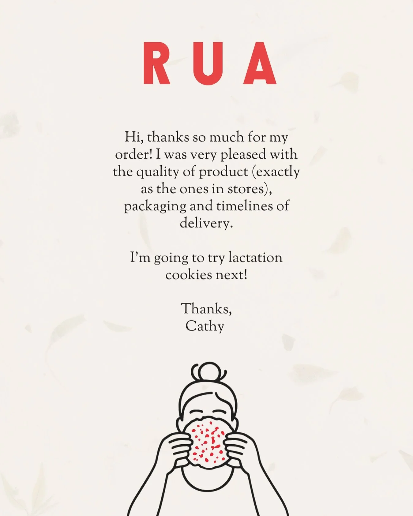 Appreciate the love, Cathy! We hope you enjoy the @ruanotlactationcookies too 🥰
.
.
.
#ruafood #customerlove #healthysnacksonthego #plantbased #gf #vegan #wildlydelicious