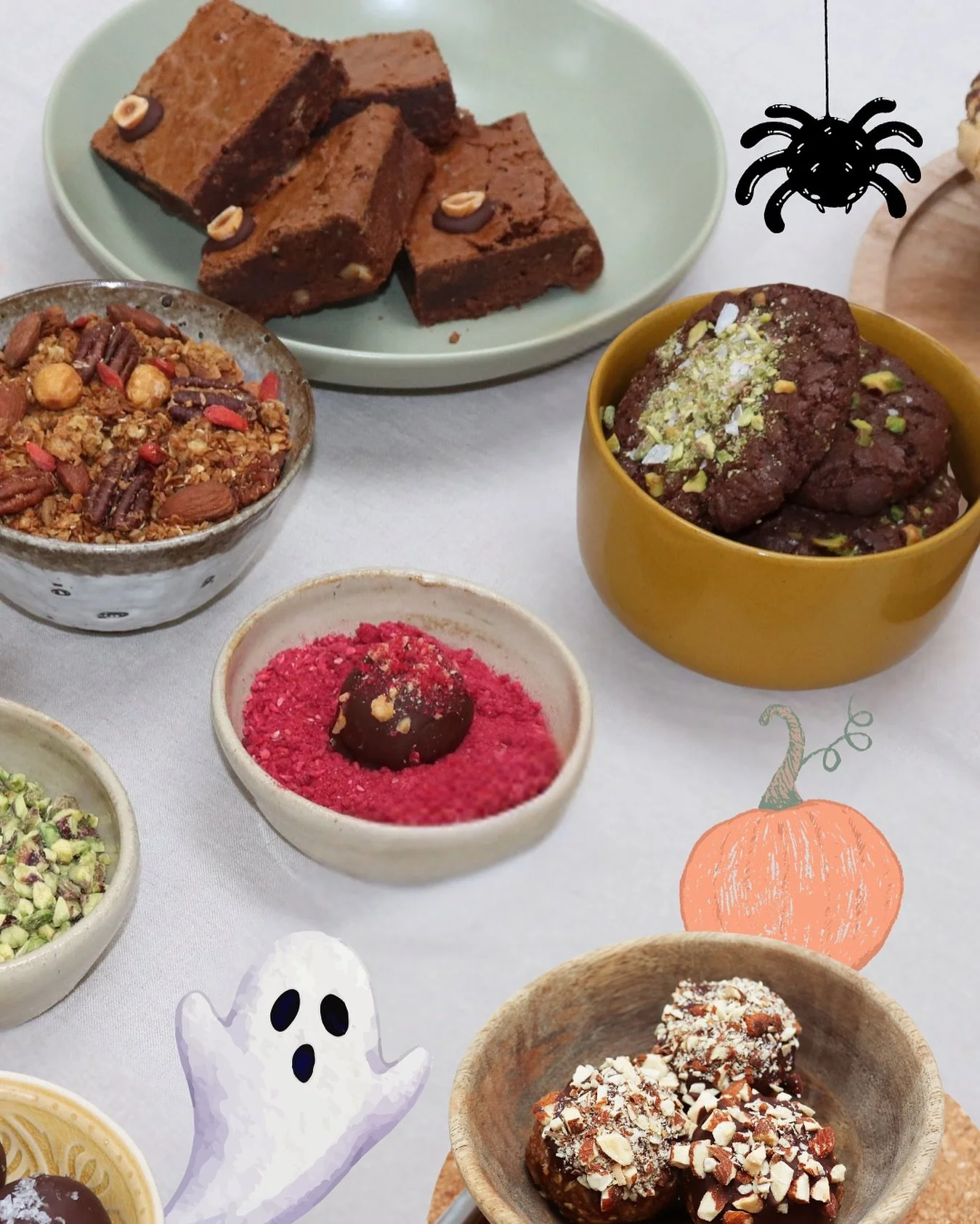 No tricks here - just our wickedly good treats 👻

Go on, treat yourself this Halloween to something delicious - our Truffle Bites or Chocolate &amp; Hazelnut Brownies are just the thing.

Happy Halloween, everyone! 🎃
.
.
.
#ruafood #halloween #spoo