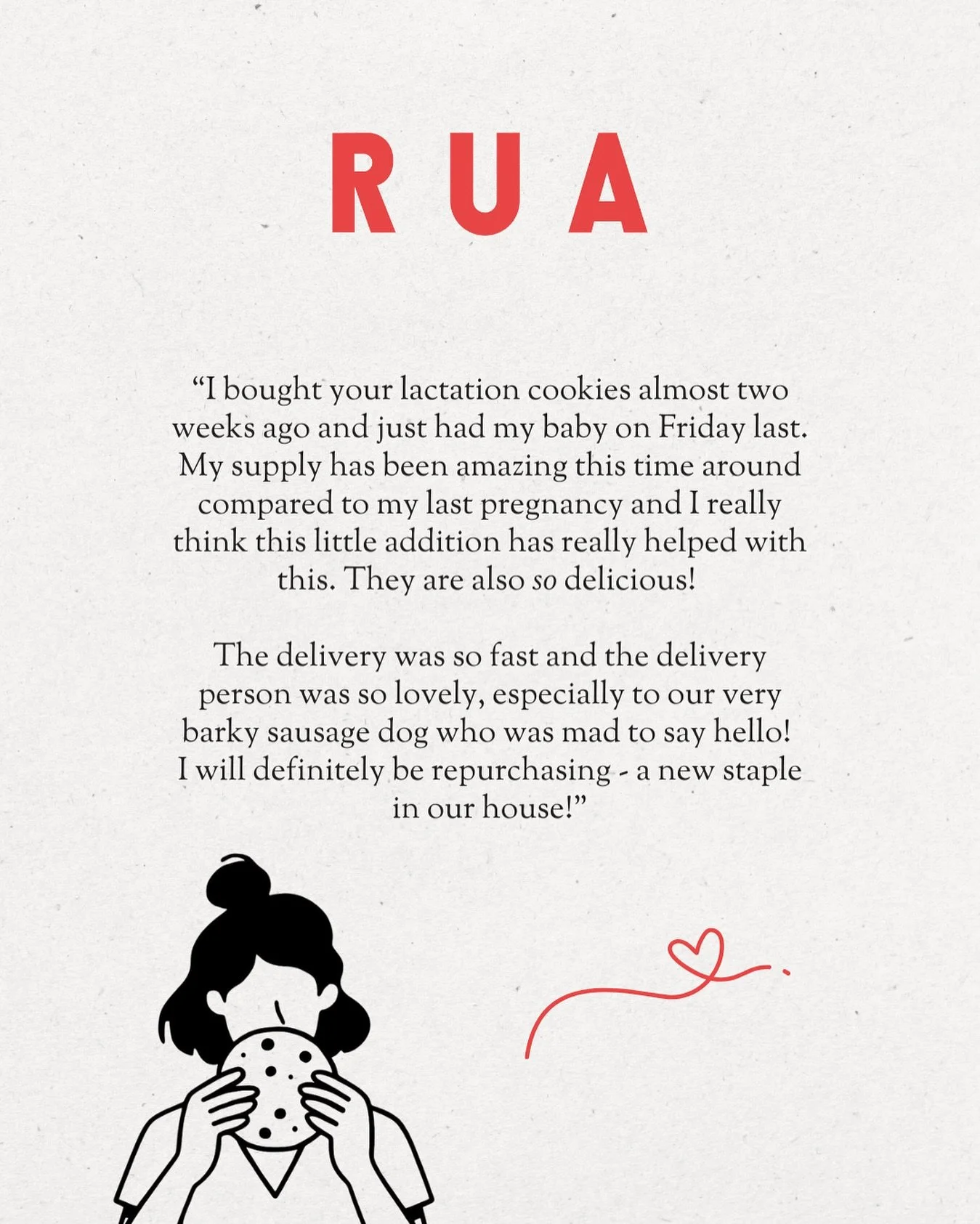 Congrats on your new little one!

We&rsquo;re so happy our @ruanotlactationcookies could help - and that you loved them too. 🥰

#ruafood #customerlove #oatcookies #plantbasedcookie #nourishingsnacks