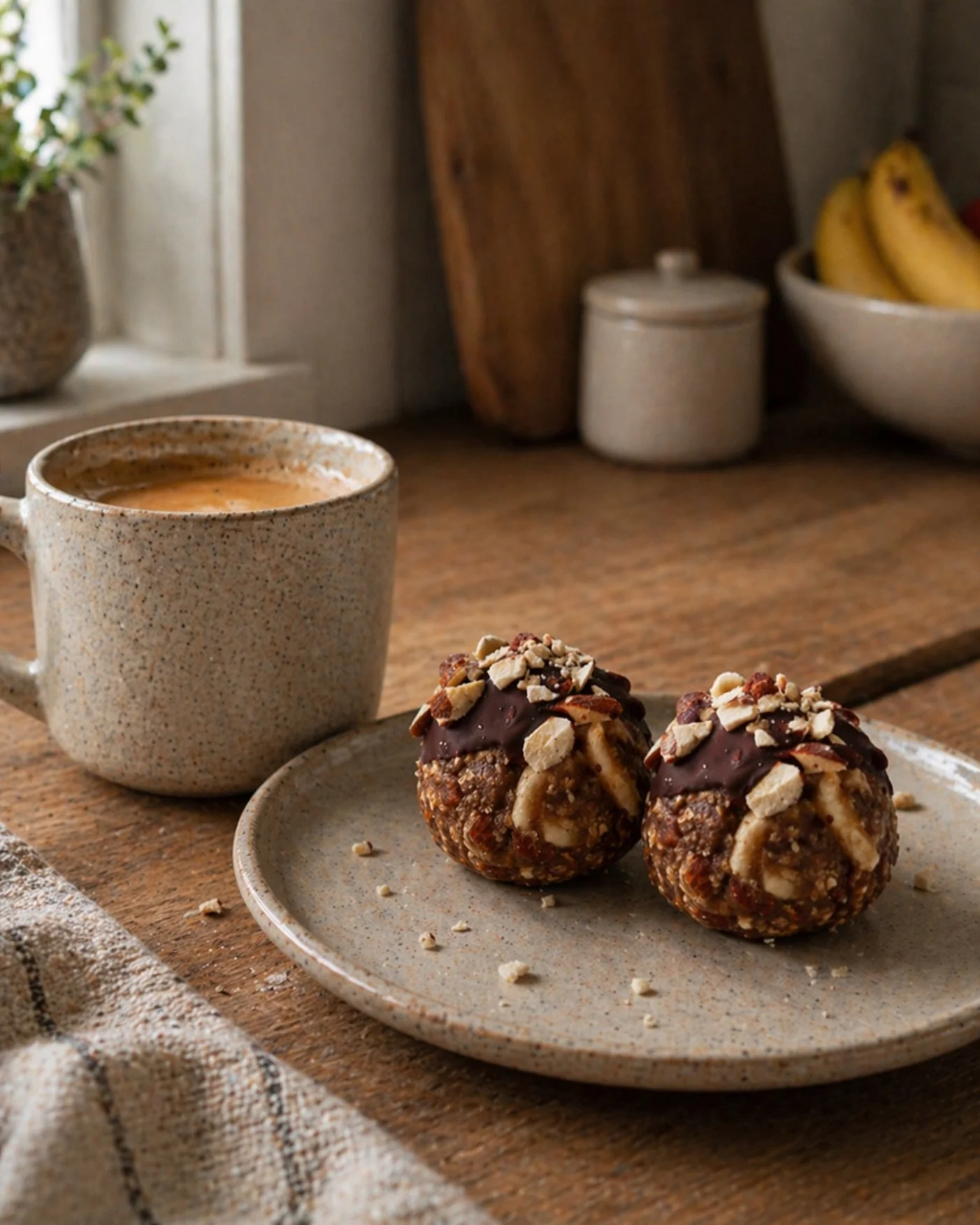 Breakfast Club, made easy ☕️

Our Vegan Tracker Balls are perfect for busy mornings - naturally sweet, full of goodness, and finished with chocolate (because why not) 🤷&zwj;♀️

Grab one, grab a coffee, and you&rsquo;re good to go.

#ruafood #veganfo