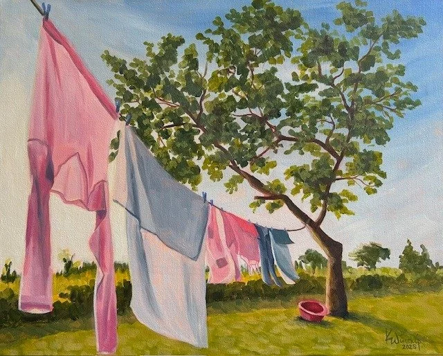 Colour wash - Perfect | acrylic on canvas framed | 50x40cm | £210