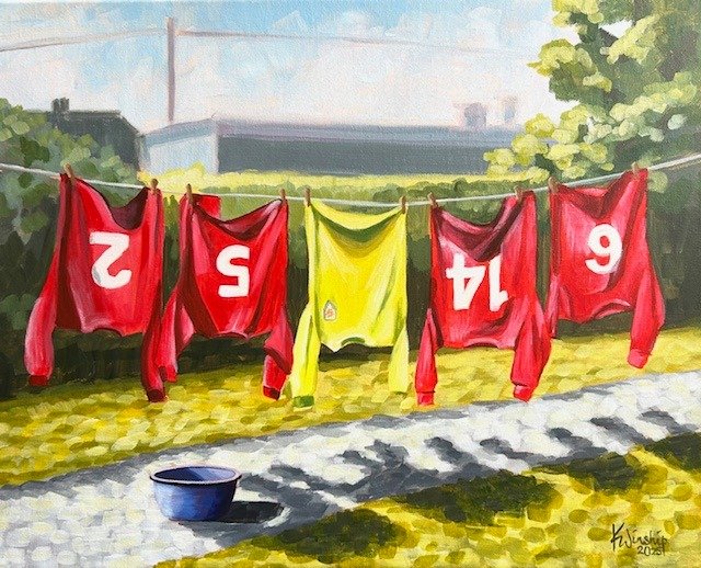 Colour was Monday morning | acrylic on canvas framed | 50x40cm | £220