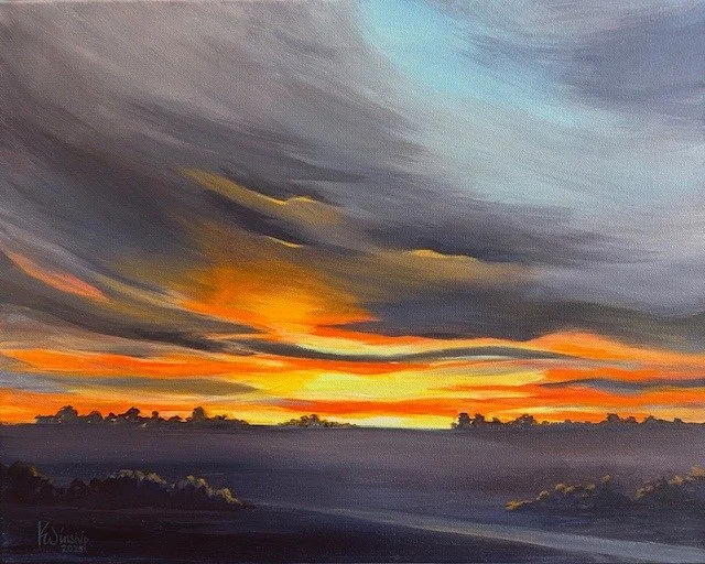 Early morning from the train |
Original acrylic on canvas 50x40cm | £270