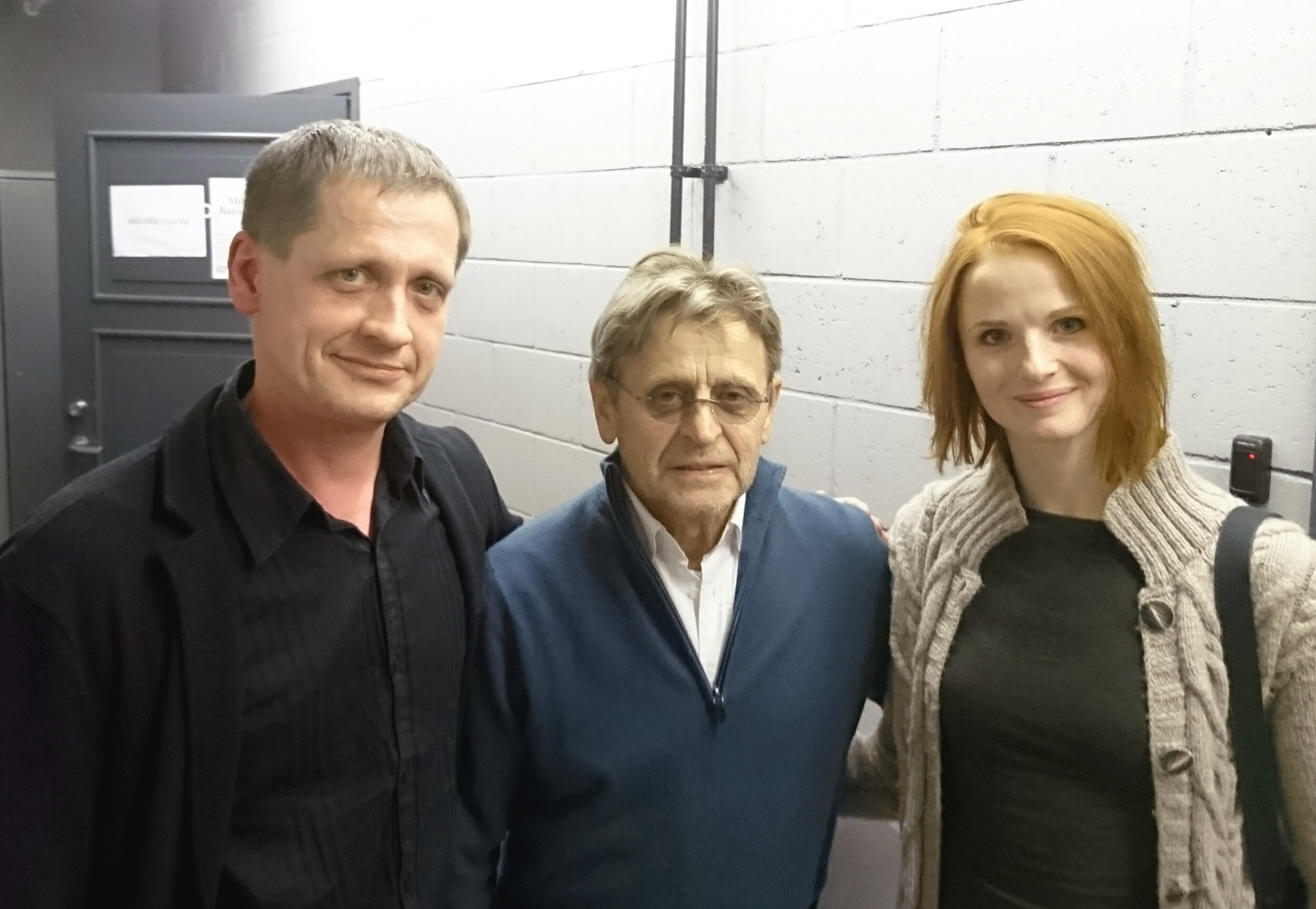 T. Edur with Mikhail Baryshnikov and Alena Shkatula