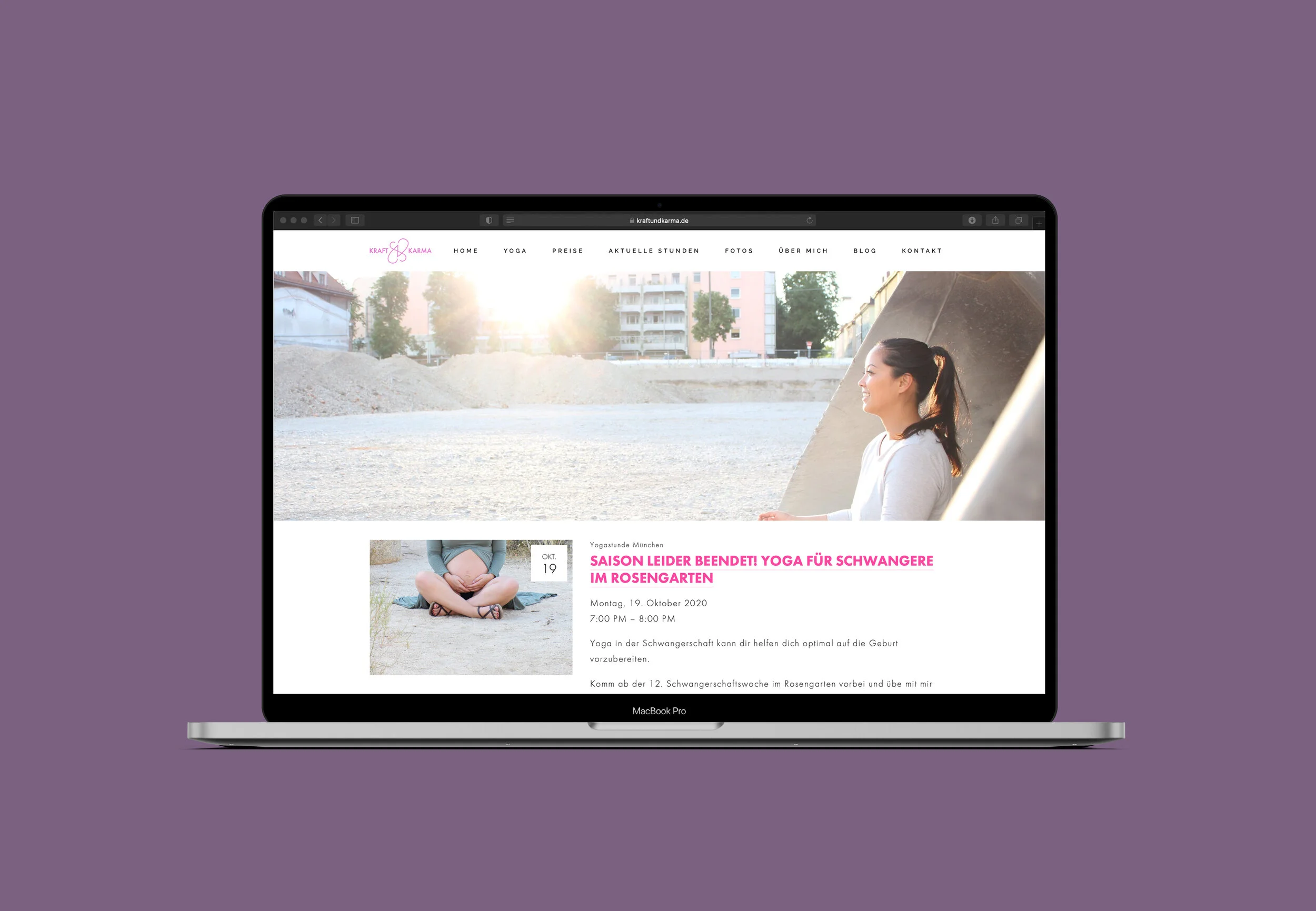 Kraft und Karma Yoga Webseite 2