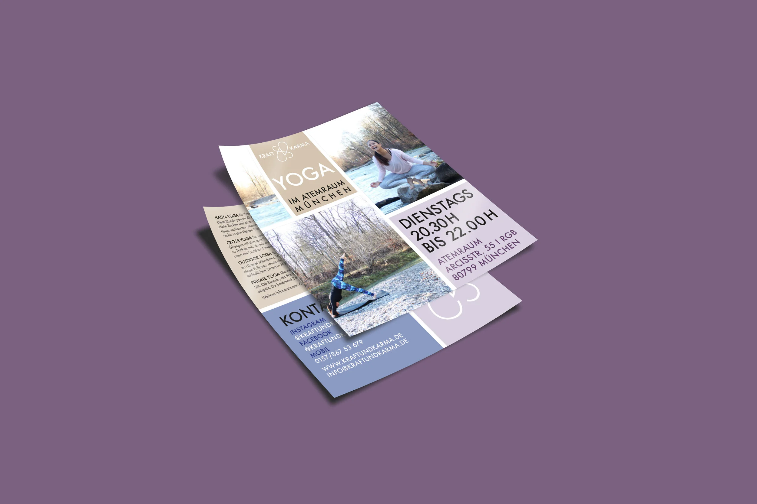 Kraft und Karma Yoga Flyer