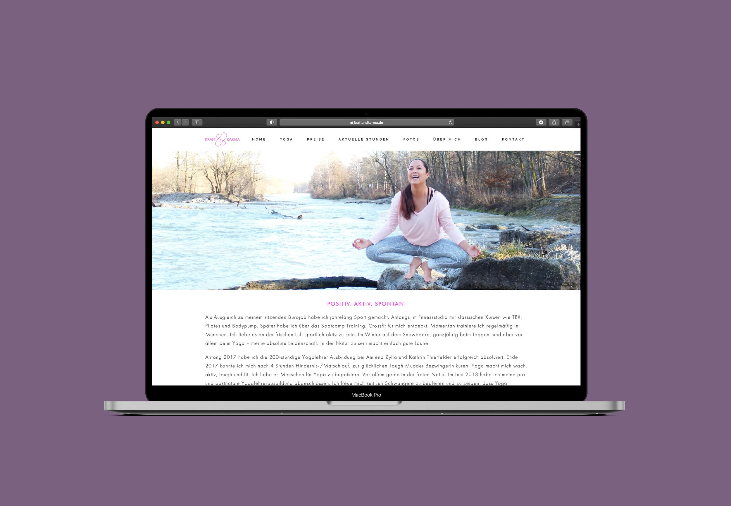 Kraft und Karma Yoga Webseite 3