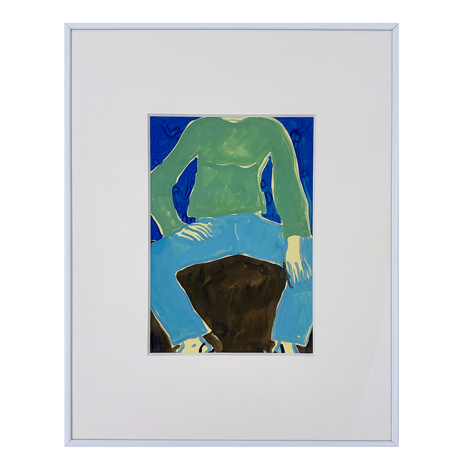 'Figure Sitting in Blue and Green’ by Rosie McGuinness