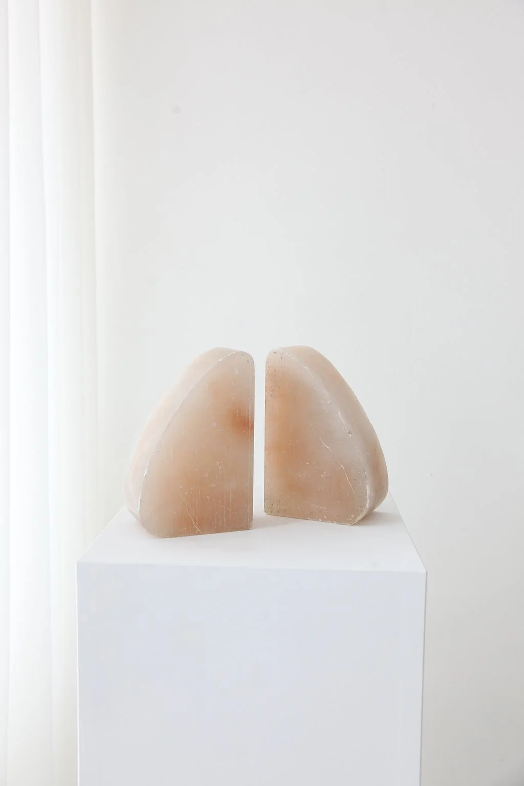 Rose Alabaster Bookends