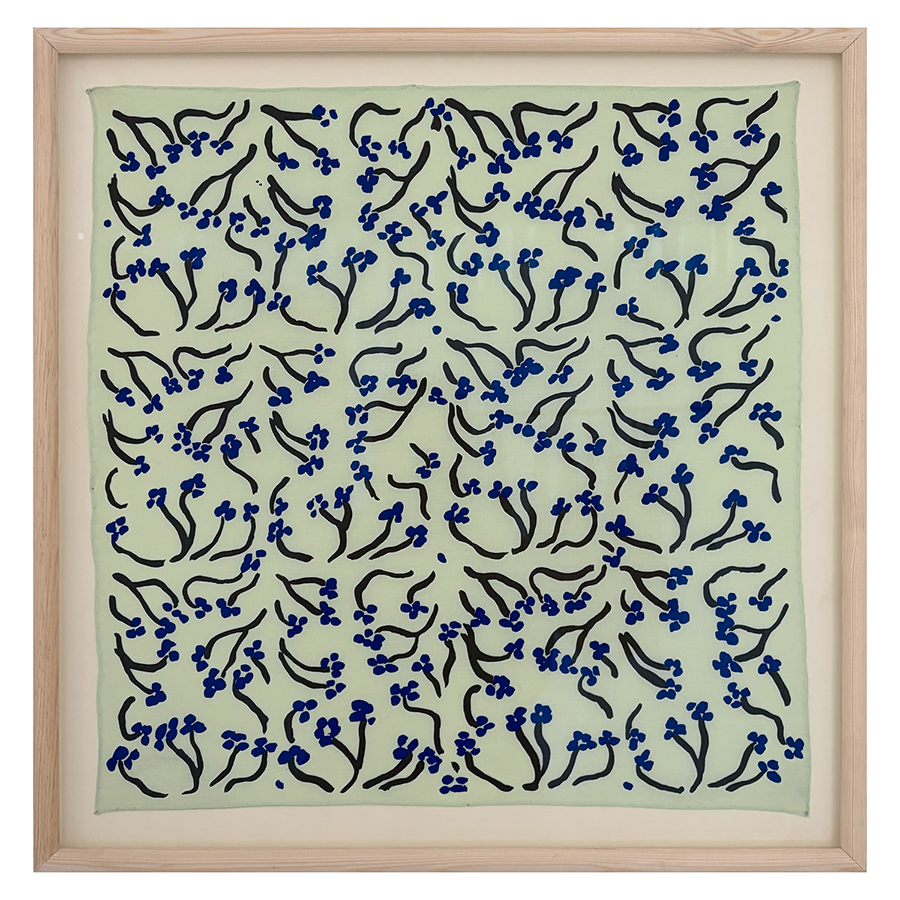 Framed Screen Printed Scarf by Rosie McGuinness (mint)