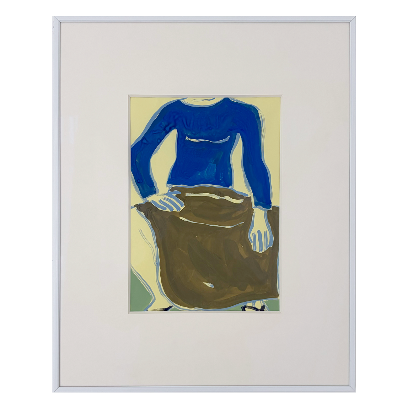 'Figure Sitting in Blue and Brown’ by Rosie McGuinness